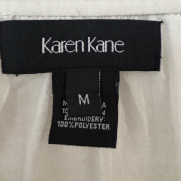 Karen Kane | Boho Peasant Embroidered Cotton Women Top Cream (Off white) Med - Picture 12 of 13